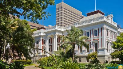 Parliament building in the Company Garden in Cape Town