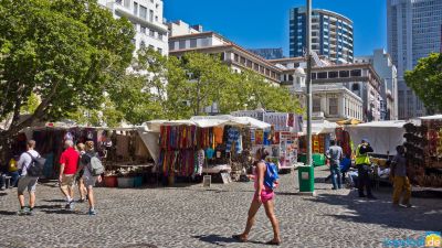 Greenmarket Square in the city centre of Cape Town