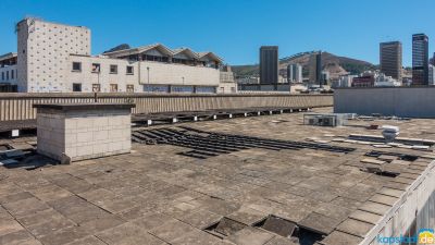 Dilapidated rear entrance area of Cape Town Central Station