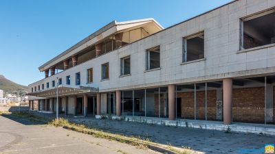 Abandoned and run-down part of the railway station in Cape Town
